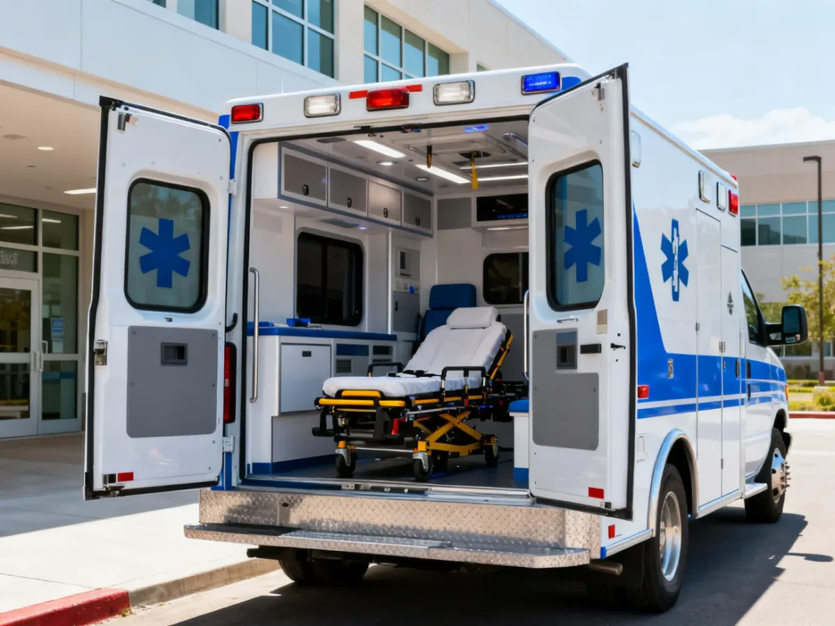 Ambulans typu A przygotowany do transportu stabilnego pacjenta